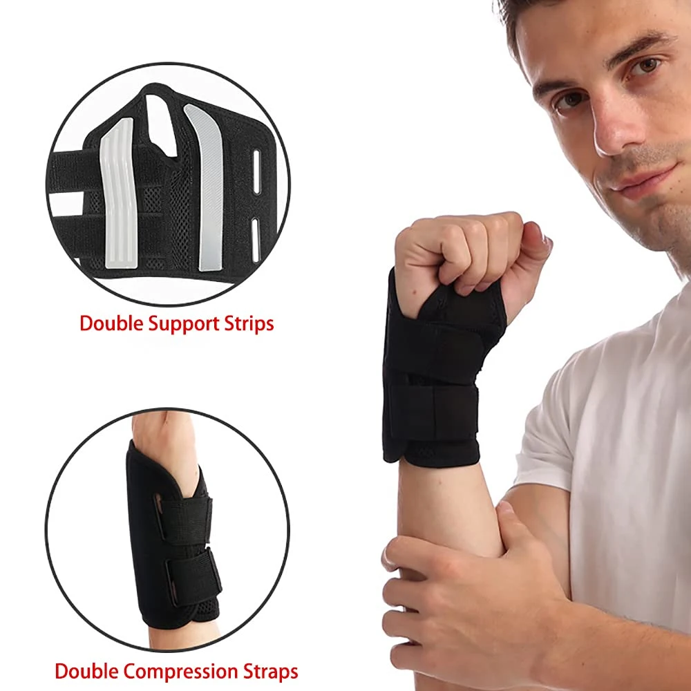 Carpal Tunnel Wrist Brace Adjustable Wrist Support Brace Compression Wrap for Arthritis Tendinitis Pain Relief JUUMMP