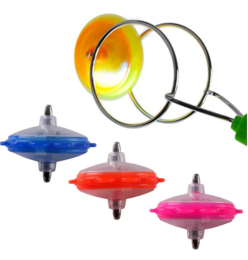 Magnetic Spinning Top Colorful Luminous Gyroscope LED Lights Show Fun Sports Toys Rotating Handle Children's Classic Toy Gifts