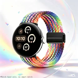 Soft Nylon Sport Bracelet for Google Pixel Watch - Unisex 41mm Strap (New Rainbow 1)