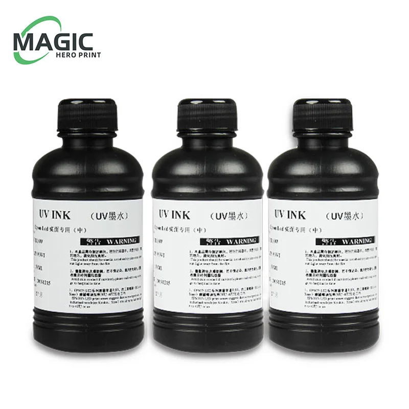 Led Gloss Ink Garrafa para Impressora Epson Verniz para Todos Inkjet uv L1800 1390 1410 R280 R330 1000ml Novo uv - Imagem 6