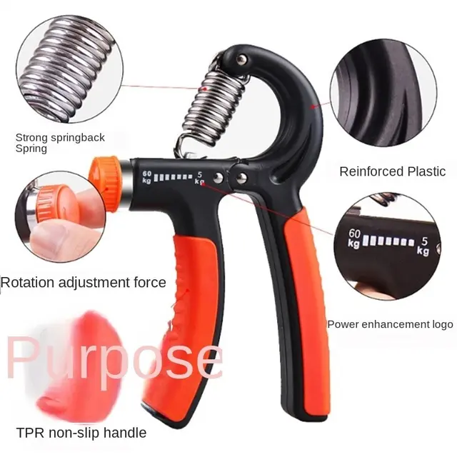 Counting Grip Strength Tester, Hand Trainer, Professional Wrist Strength Tester, 5-60KG Adjustable 2