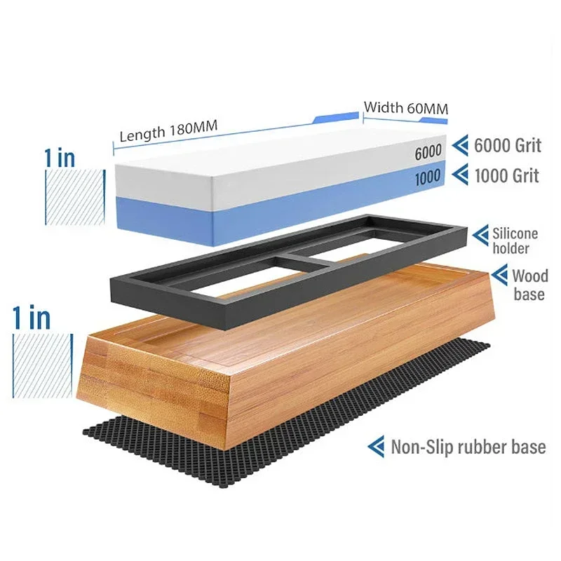 Sharpening Stone Knife Sharpener Grit240-8000# Whetstone Professional Grindstone Set Wood Base Angle Guide Polishing Set 1-8Pcs knife sharpener,kitchen knife sharpener,knife sharpening stone