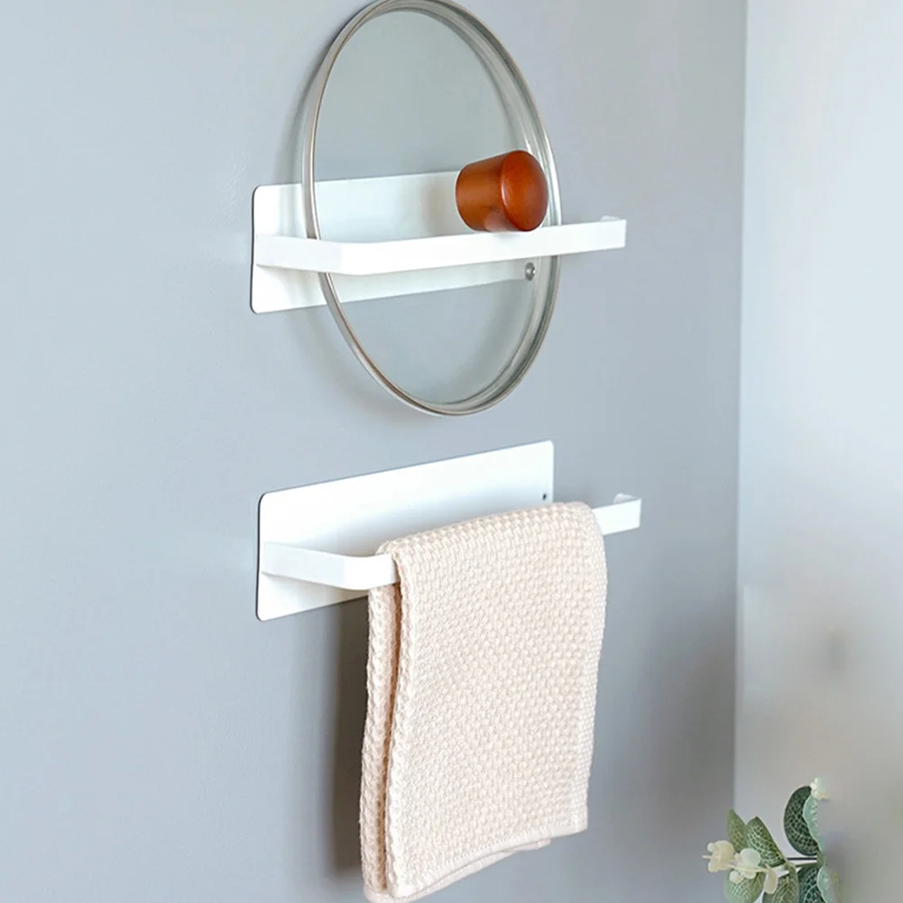 Magnetic Paper Towel Holder Paper Towel Rack Punch Free Bar Rack Strong Magnet Backing Metal Tissue Stand for RV Bathroom