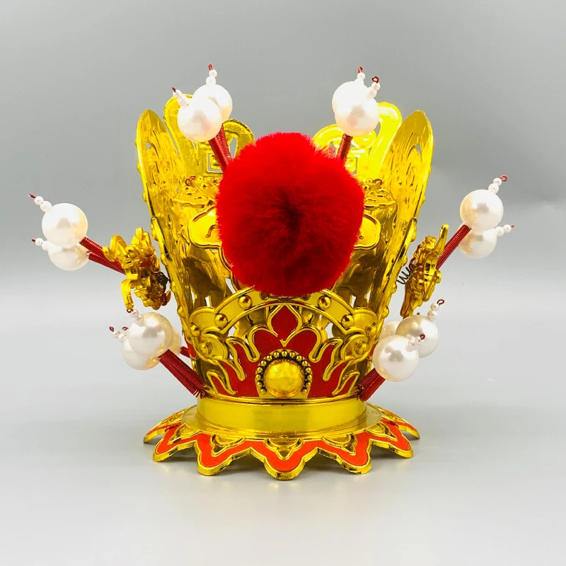 Sun Wukong Cosplay Pompon Headwear Prince Crown Party Favors Opera Bobbles Headband Accessories Funny Halloween Cosplay