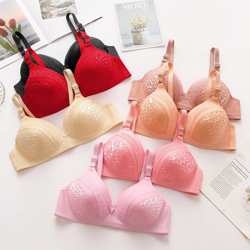 Women's Thin Steel Ringless Bra Plus Size Underwear Solid Color Comfortable  High Quality No Steel Bra Fashion Thin Underwear