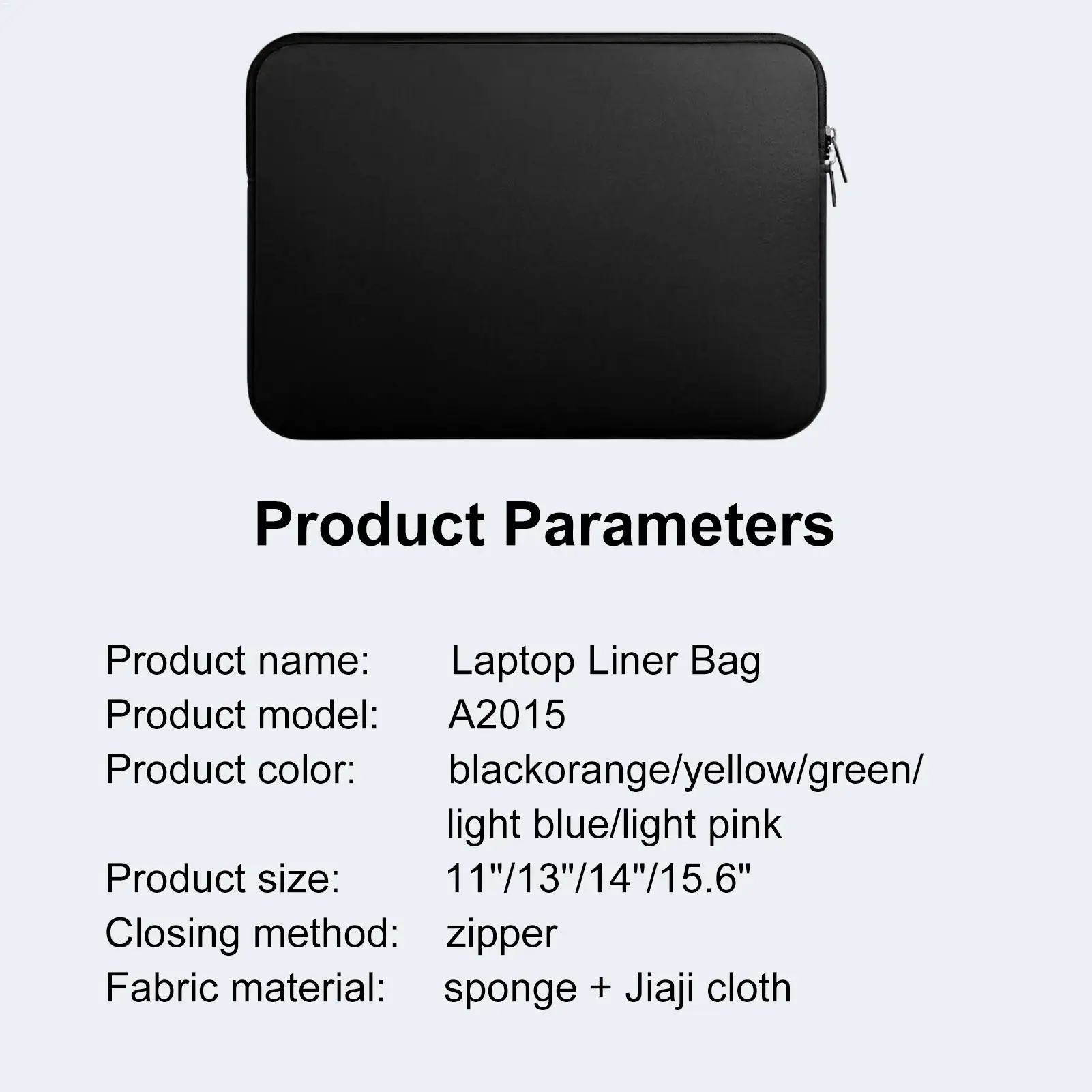 Portable Shockproof Laptop Sleeve with Zipper