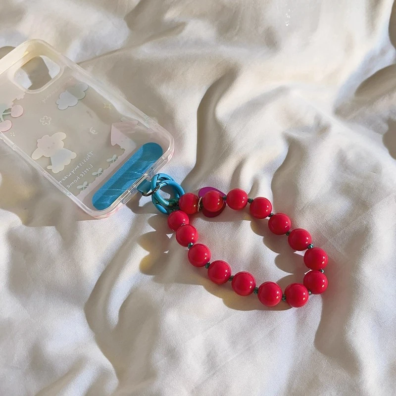 Beaded Adjustable Charm Wristlet Bracelet with Detachable Lanyard