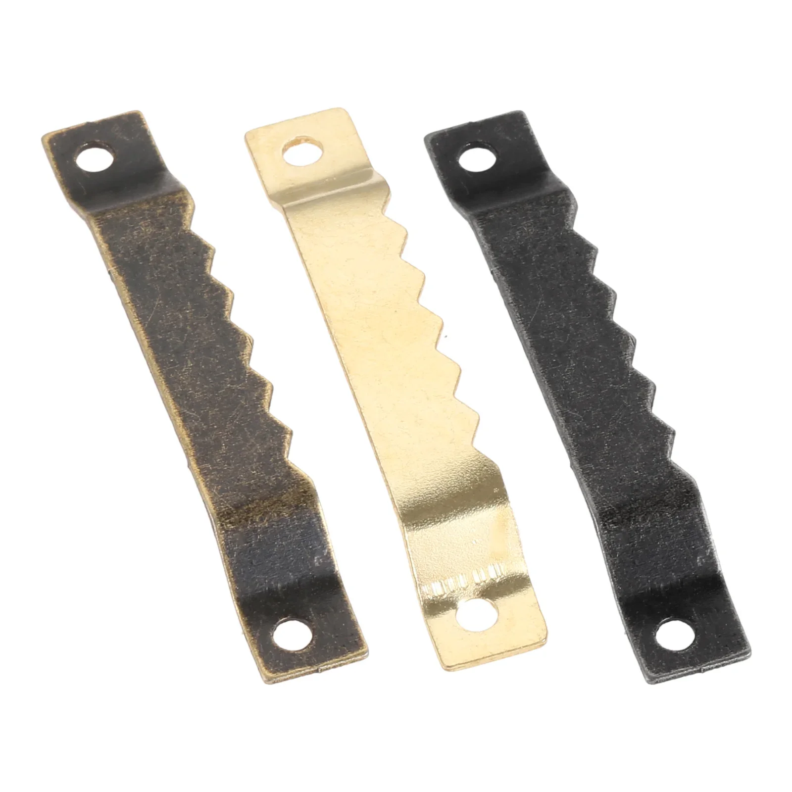 Picture Frame Hangers 20pcs Sawtooth Invisible Photo Frame Hook w/screw Metal Picture Wall Hanger Saw-teeth Painting 52*8mm/2inch Bronze/Gold/Black