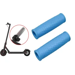 Rubber Handle Grip Covers for Electric Scooters - 1 Pair of Enhanced Hand Grips (Blue 1 Pair)