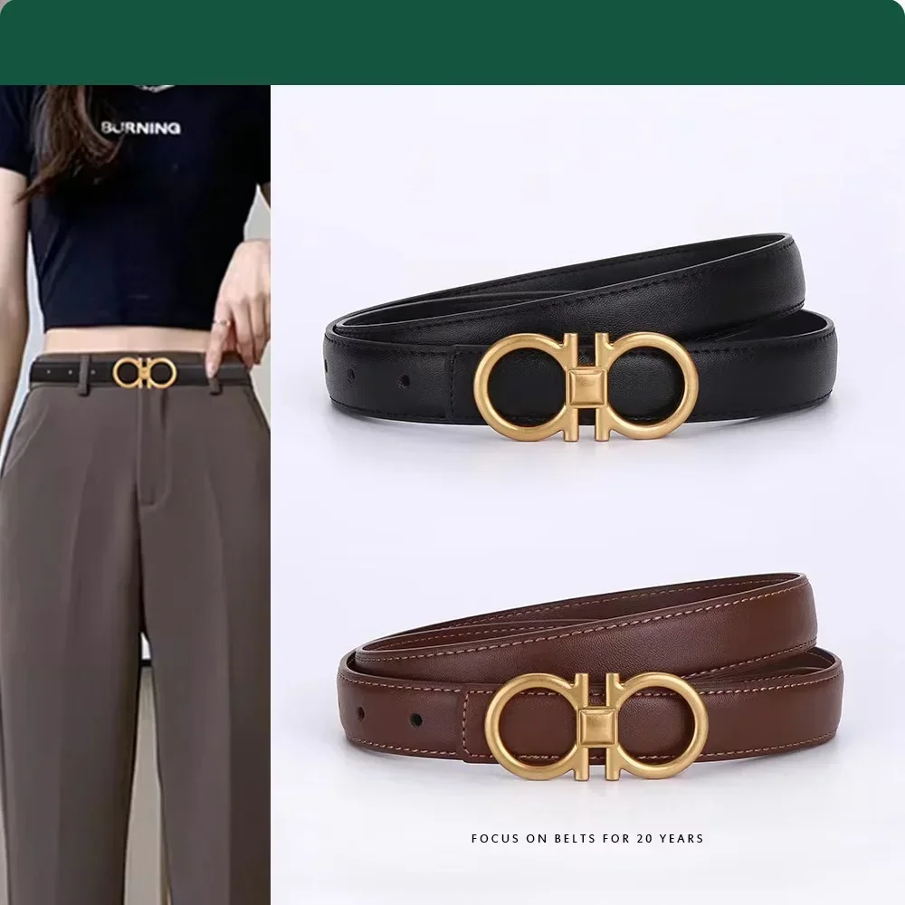 3.5CM Men's Leather Belt Suit Accessories Business Casual Men's Needle Buckle Belt