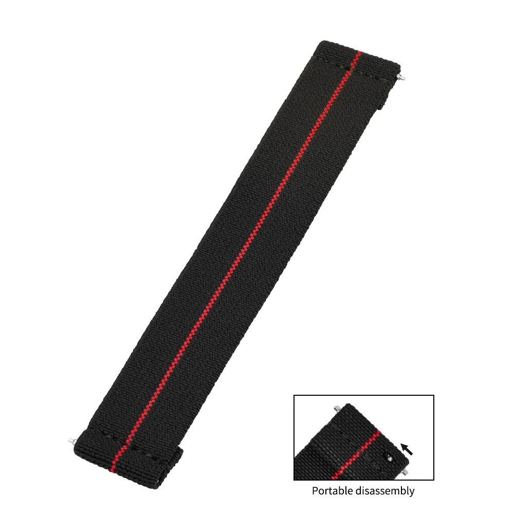 Pale Blue Premium Grade Nylon Hook and Loop Adhesive Watch Band Strap, Length 13cm