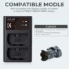 K&F Concept LP-E6/LP-E6N/LP-E6NH Battery Charger Dual Slot Quick Charger for Canon EOS R5 EOS R6 EOS R EOS 5D Mark IV 5D Cameras 6