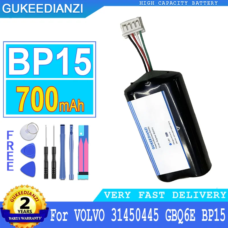 

700mAh GUKEEDIANZI Battery For VOLVO 31450445 GBQ6E BP15 Big Power bateria