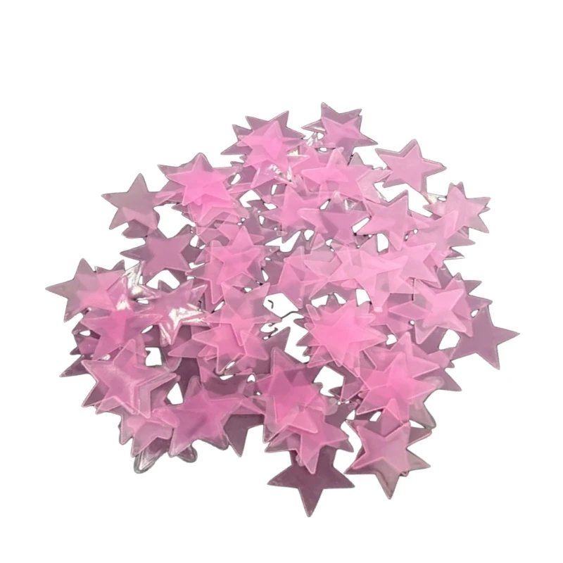 Pack of 100 Glowing 3D Star Sticker for Bedroom Ceiling and Wall Decoration 3cm Diameter Glow In Dark Wall Decal Y5GB luminous wall stickers fluorescent stickers 3d wall stickers
