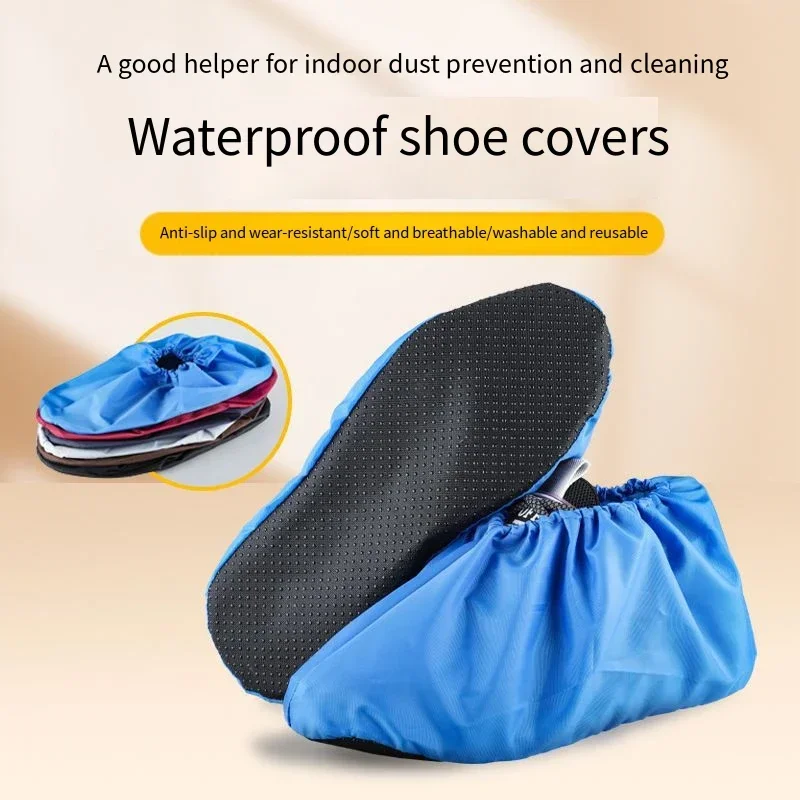 Adult Thickened Waterproof Shoe Covers Men Women Non-Slip Washable Home Shoe Protectors for Repeated Use Adult Thickened Waterproof Shoe Covers Men Women Non-Slip Washable Home Shoe Protectors for Repeated Use