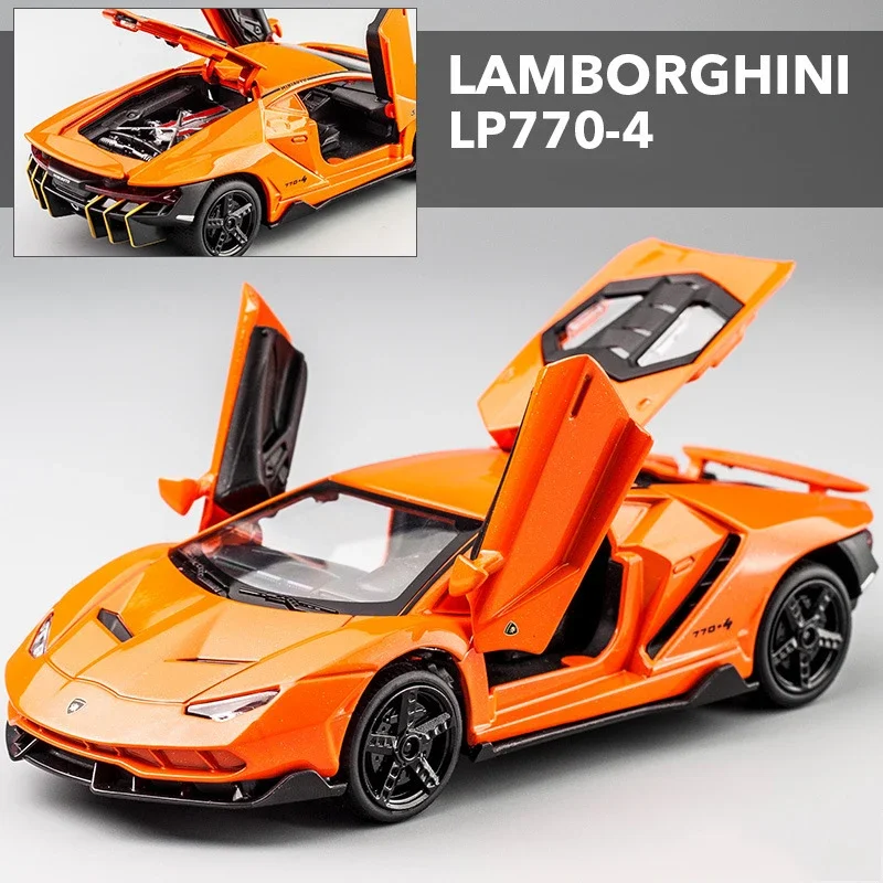 Modellino Lamborghini Aventador In Lega Di Zinco 1:36 - Auto Giocattolo Con Porte Apriibili, Verde - Foto 9