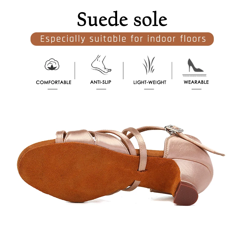 Scarpe Da Ballo Latino Americano Uomo - Tacco Basso Per Salsa E Tango | Pelle Scamosciata - Foto 8