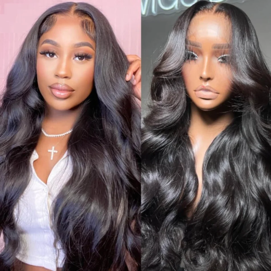 UNice Body Wave Fake leather lace hair cap wigs with Bleached Knots