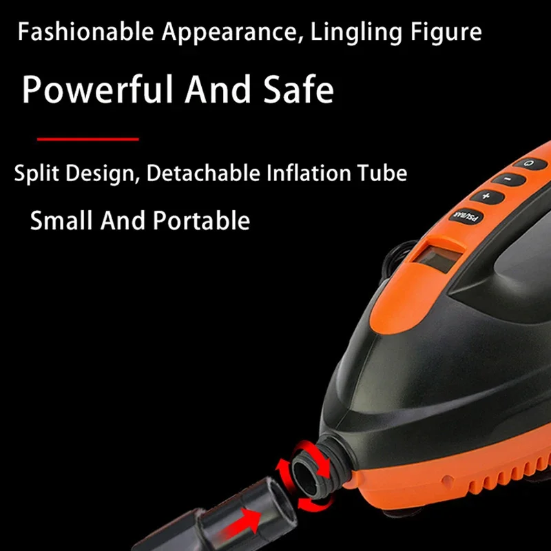 Air pump,inflatable pump 20 PSI Double Stage Electric Air Pump High Pressure Outdoor Paddle Board Pump for SUP Kayak Air Beds 12V Digital Inflatable