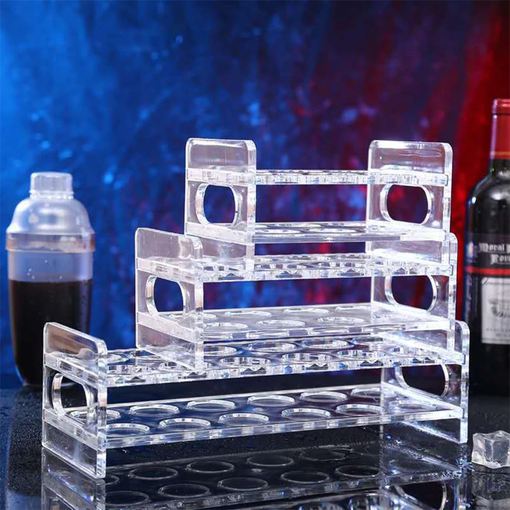 AcrylicShotGlassHolderHomeStorageHoldersRacksDrinkwarePiritGlassBarKTVWineGlass