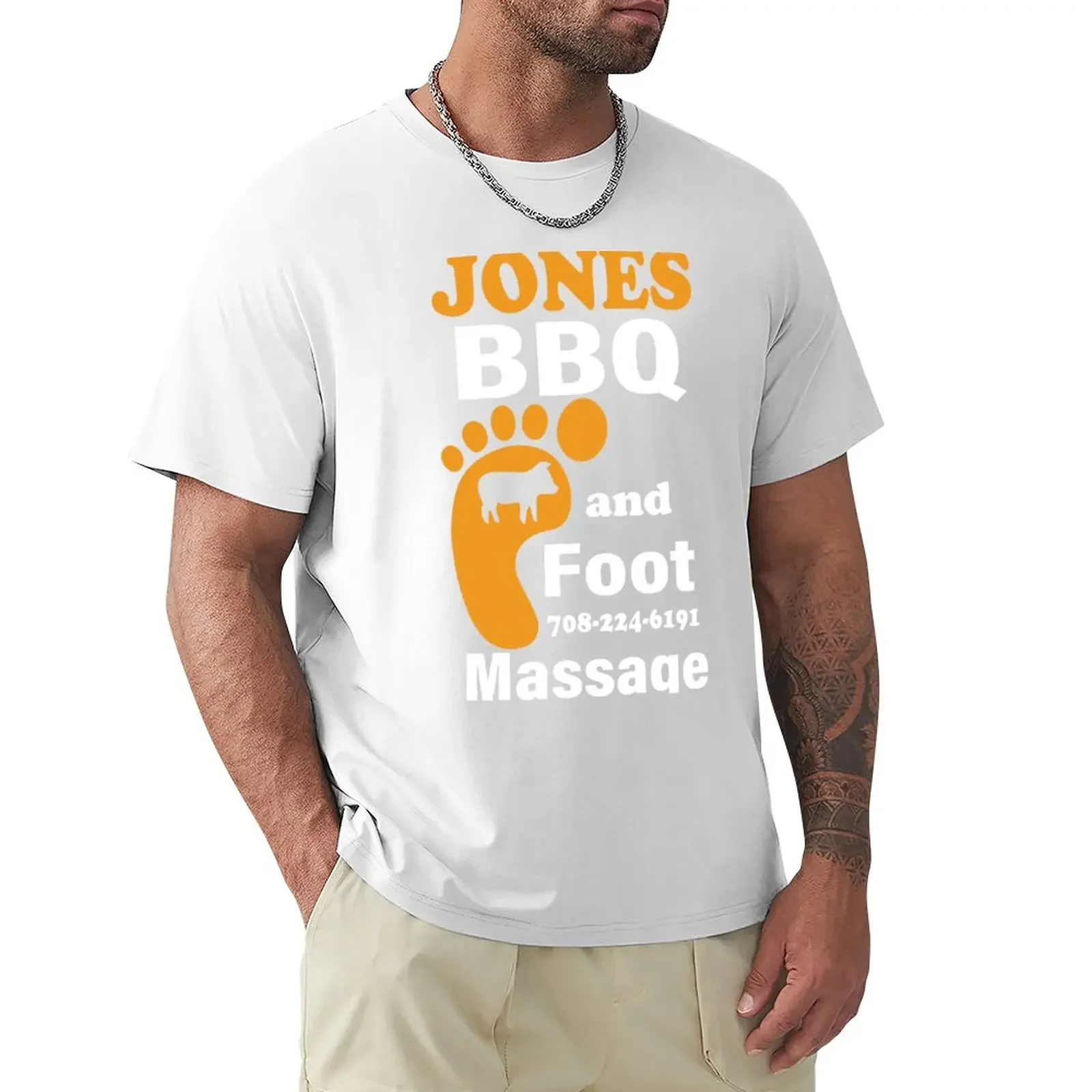 Jones Bbq And Foot Massage T-Shirt Summer Top Blanks Abbigliamento Estetico Oversize Magliette Da Uomo