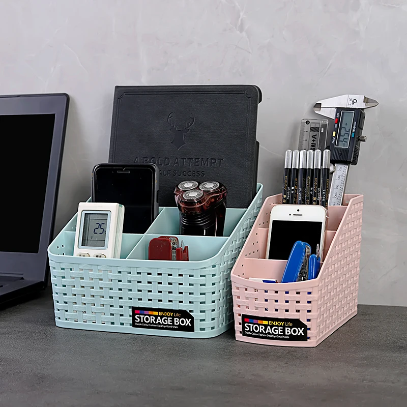 Creative imitation rattan storage box, office desktop, living room ...