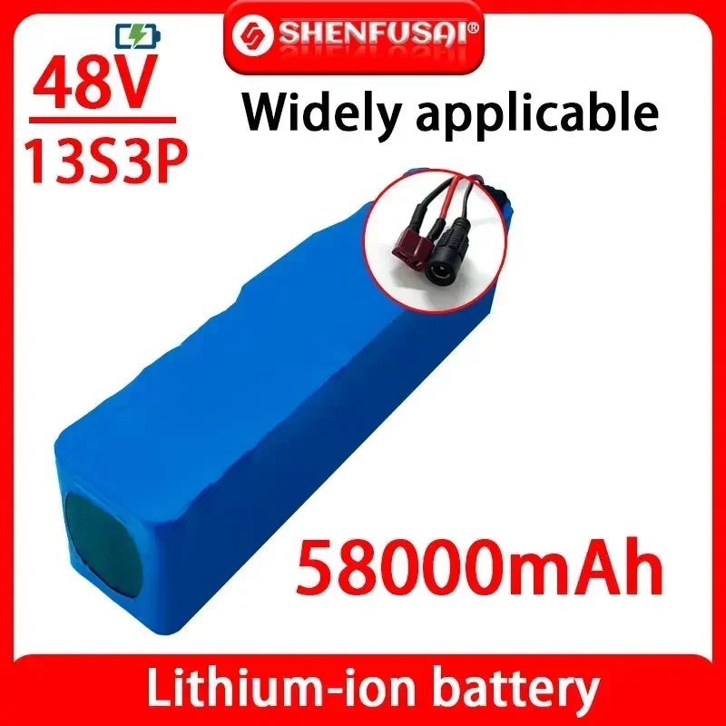 

2023 13S3P 48V lithium-ion battery pack 1000W 1500W, 18650 lithium-ion battery BMS, used for electric bicycles and scooters