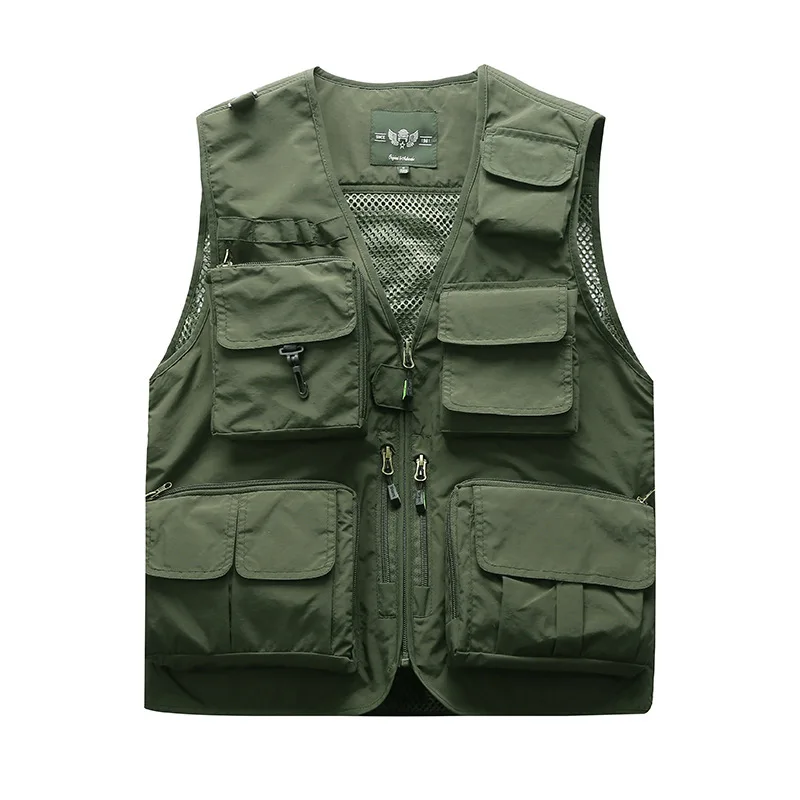 Plus Größe S-7XL Sommer Im Freien Taktische Weste Männer Casual Multi-taschen Mesh Atmungsaktive Weste Wandern Angeln Werkzeug Arbeit Weste_voghion.com