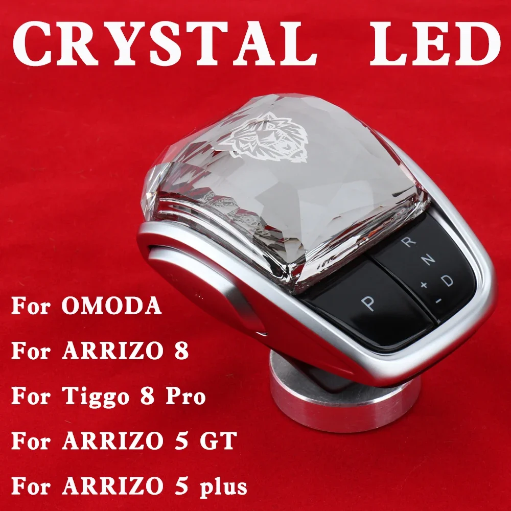 

For Chery Omoda C5 5 FX Tiggo 8 Pro 2022 2023 arrizo 5 plus 8 LED Crystal Gear Lever Cover Shifter Knob Gearbox Stick Shift Car
