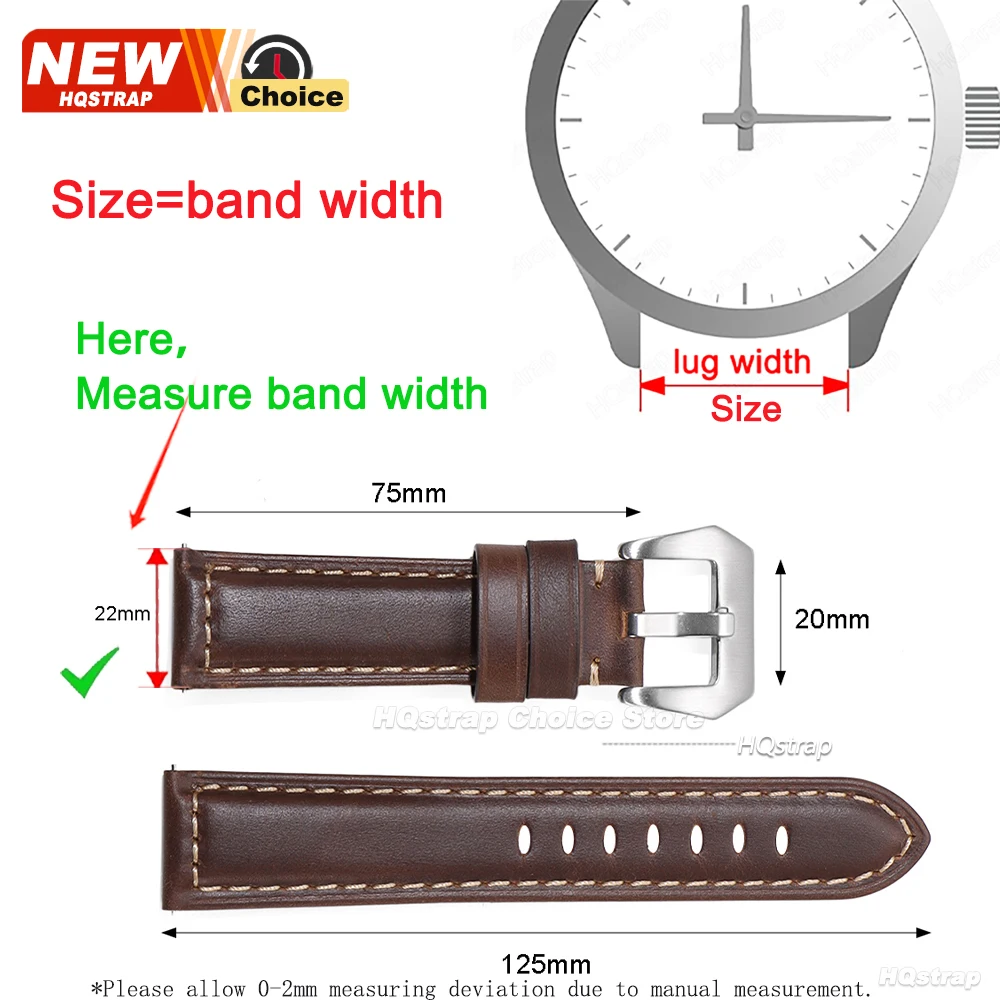 Timeless Quick Release Leather Smartwatch Band - Universal Fit Strap