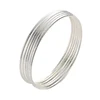 6PC/SET Trendy Gold Silver Color Bangles Bracelets For Women 68mm Big Circle Wire Round Bangle Jewelry Pulseras Gifts Wholesale 3