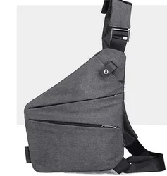 Waterproof Men's Multifunctional Crossbody Chest Bag in Grey (Gray right)