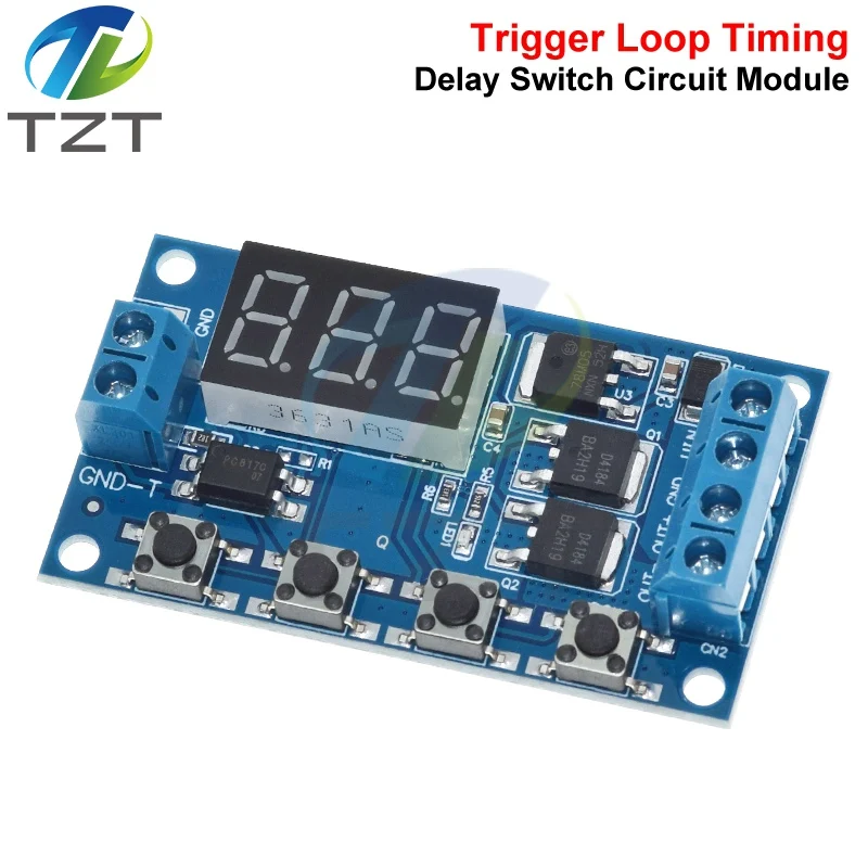 DIYTZT 1/2/3PCS Trigger Zyklus Timer Verzögerung Schalter 12 24V Platine Dual MOS Rohr control Modul