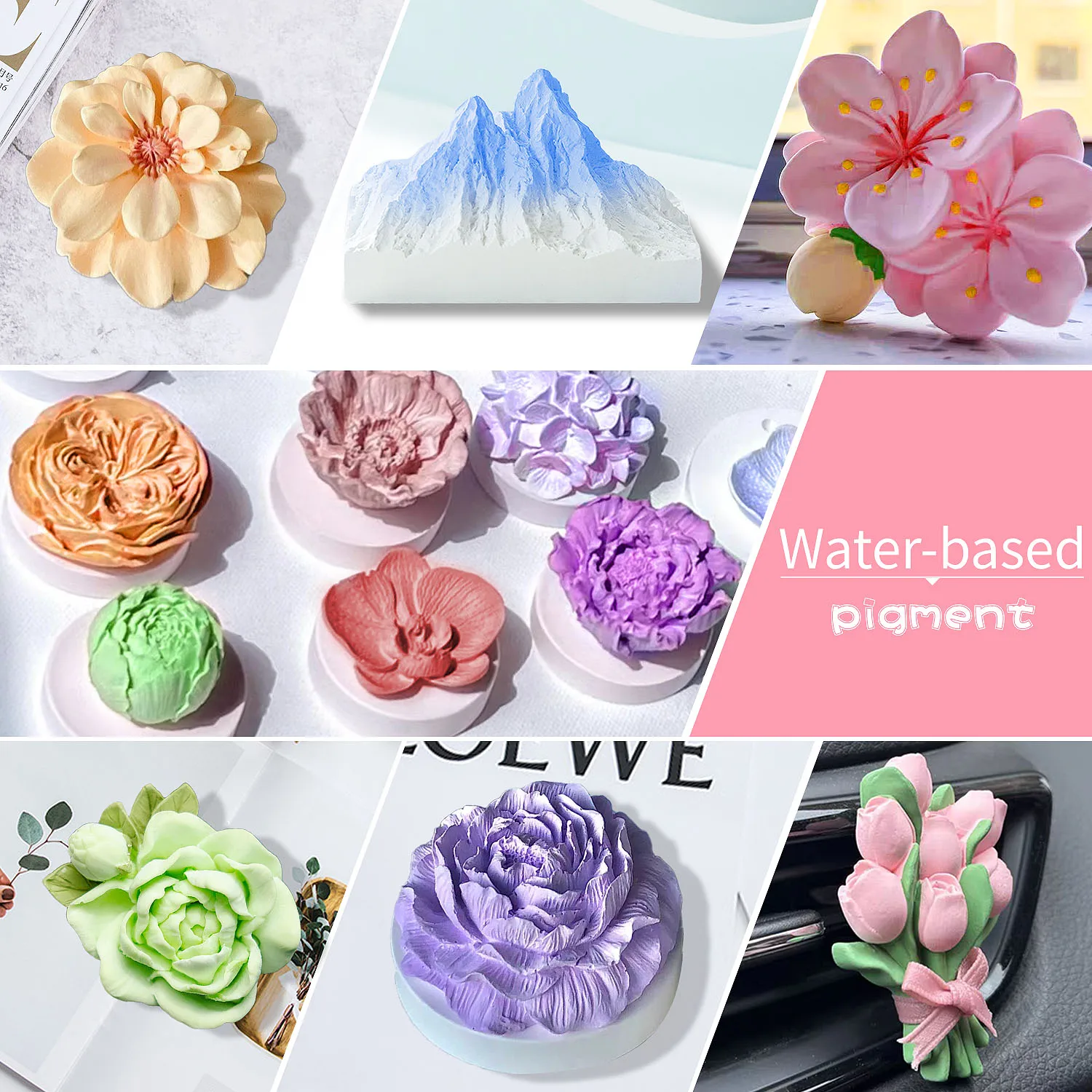 10ml Gypsum Cement Coloring Dye Pigment Gypsum Powder Color Concentrate Concrete Cement Plaster Mold Making Handmade Crafts gypsum powder pigment