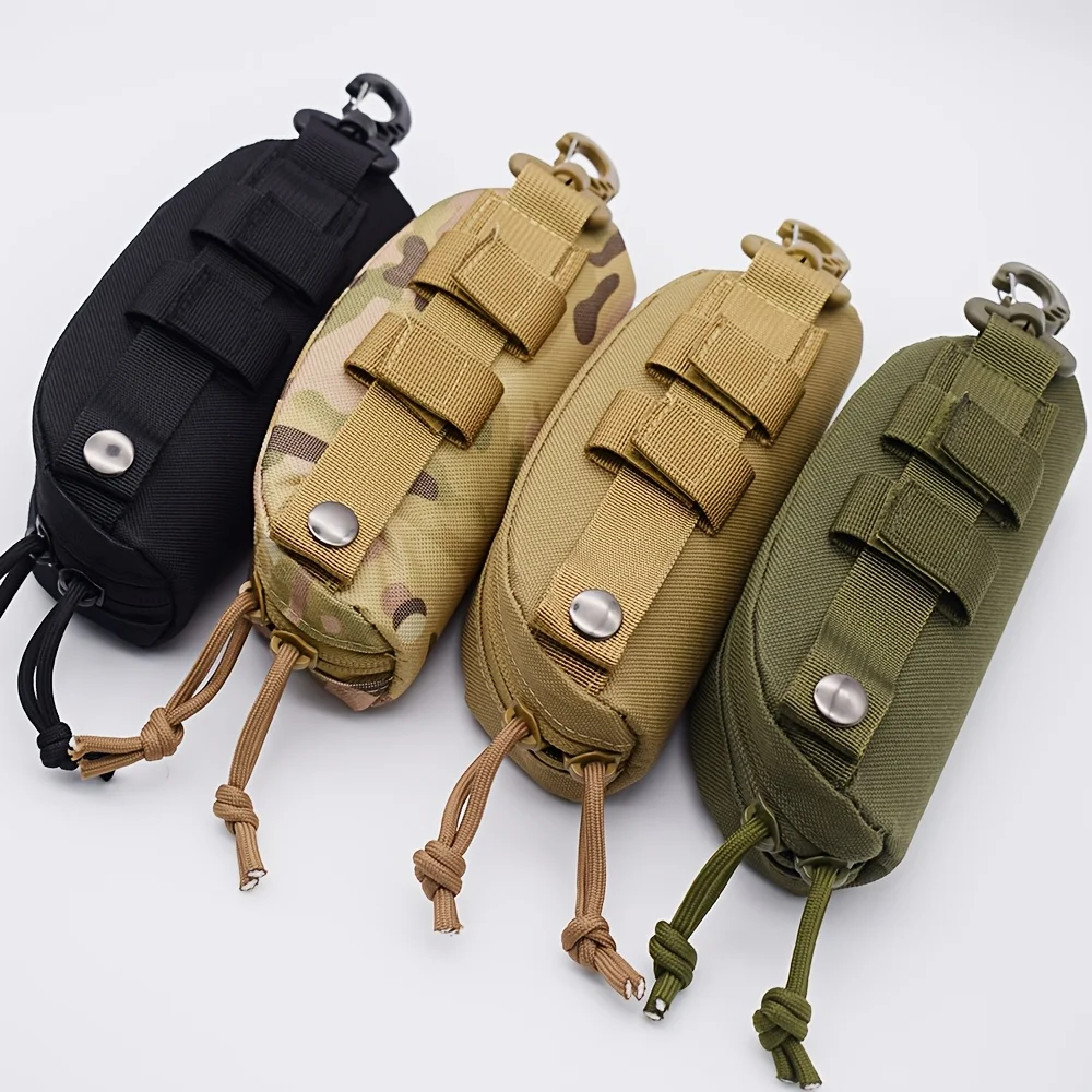 Tactical Molle Pouch Hard Case Glasses Pouch Outdoor Portable Eyewear Protector Shockproof Dustproof Glasses Case
