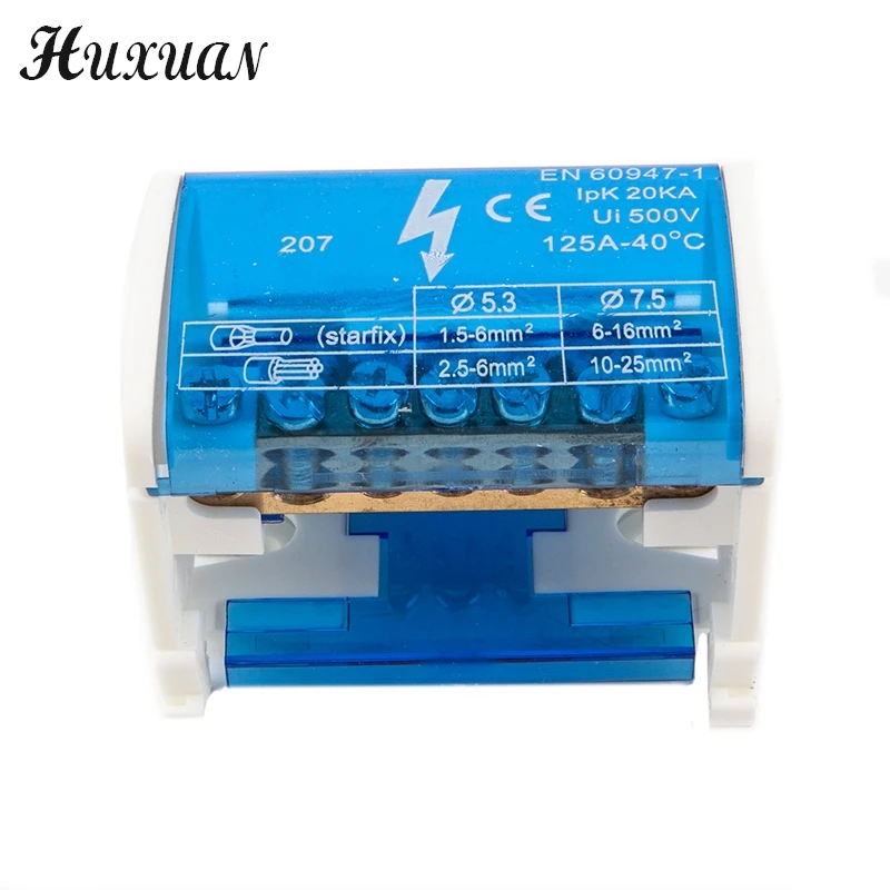 Din rail terminal block Din Rail Terminal block WKH207 Power distribution box Modular connection block
