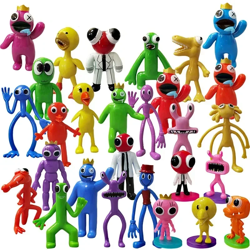 Blue Rainbow Friends Action Figures Giochi Horror Kawaii Car Cake Decoration Cartoon Pvc Modello Da Collezione Giocattoli Per Bambini Regali