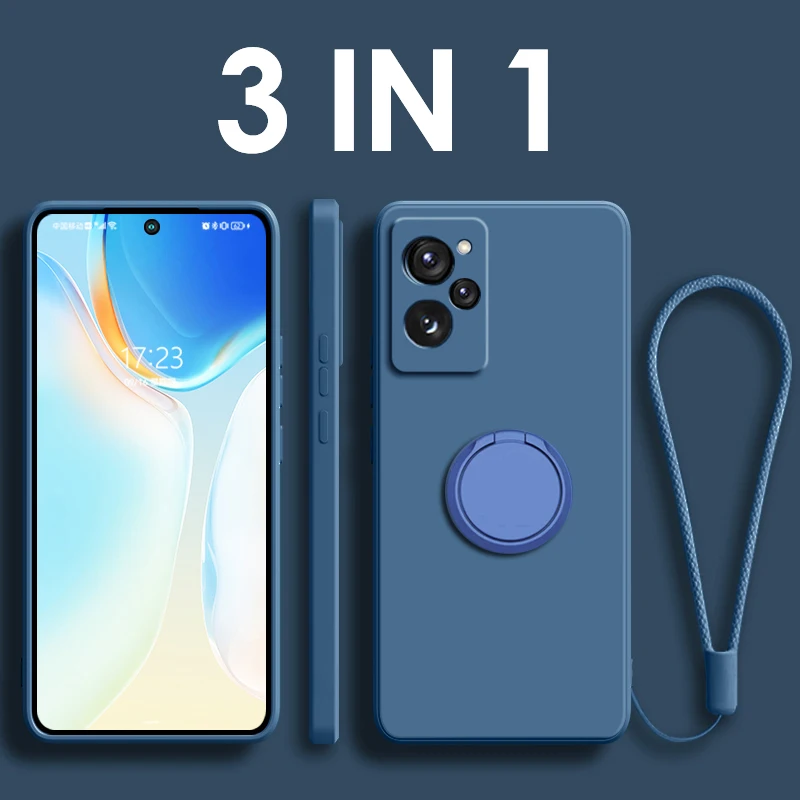 Liquid Silicone Phone Case with Soft Magnetic Ring Holder