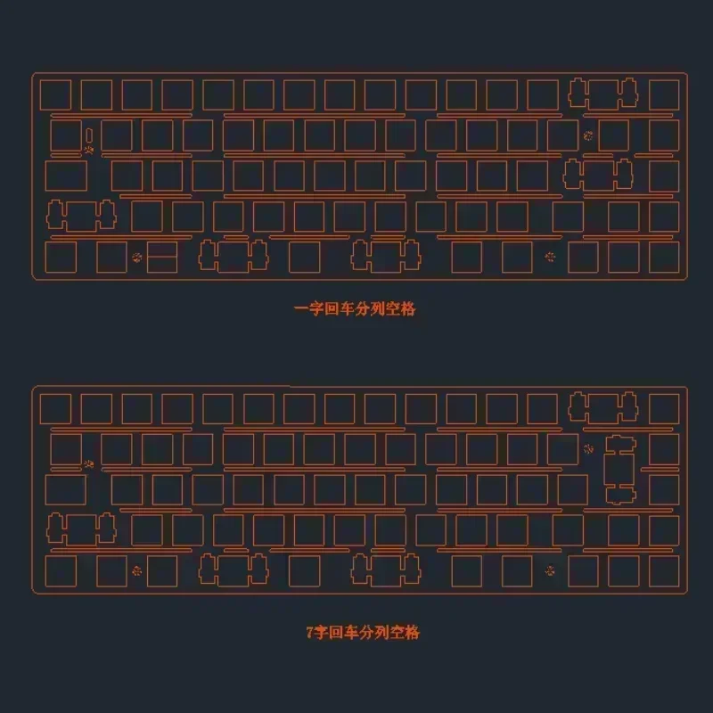 ラッキー 65 位置決めプレートメカニカルキーボード用トライモード Fr4