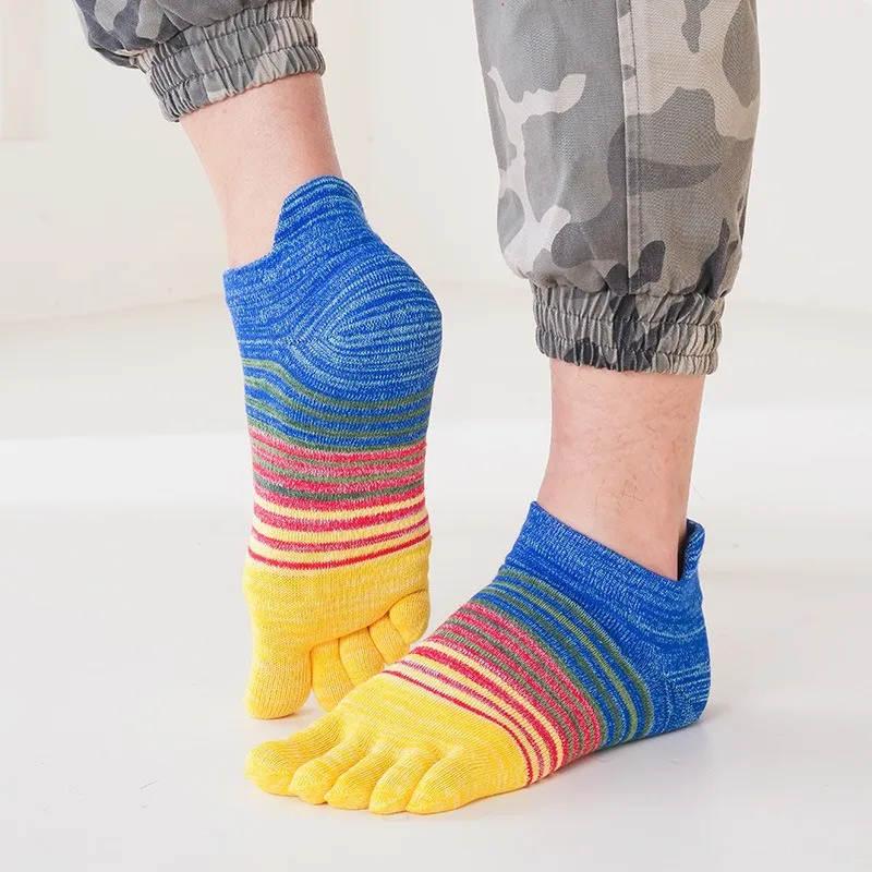 Toe Socks for Women Men Colorful Ankle/Crew Running Socks Cotton Five Finger Socks