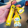 Cute doll creative backpack pendant keychain silicone PVC cartoon car keychain couple same style pendant doll small gift 6