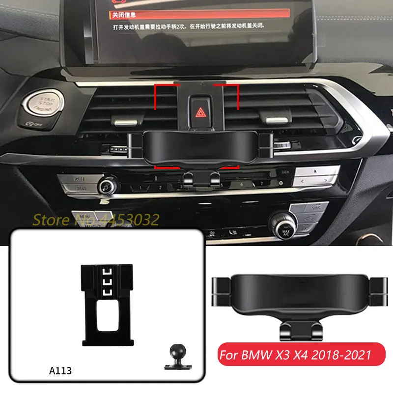 

Гравитационный Автомобильный держатель для телефона для BMW G01 G02 X3 X4 2018-2021, базовое крепление, Специальная подставка для GPS, регулируемый кронштейн, аксессуары для интерьера