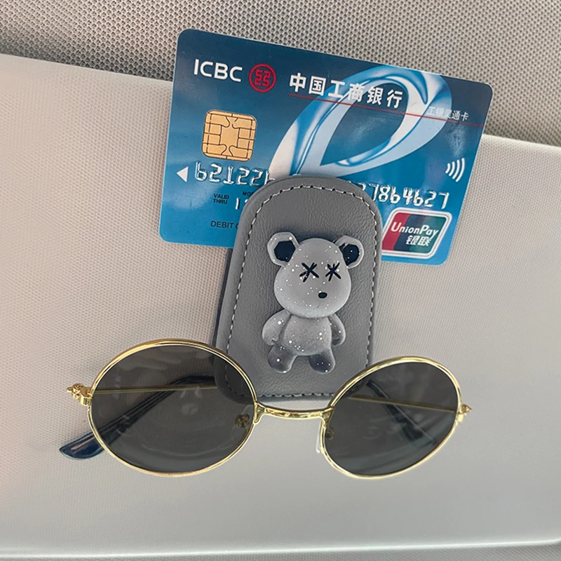 

Personality car shading multifunctional nano artifact creative car sunglasses business card holder car glasses cute accessories