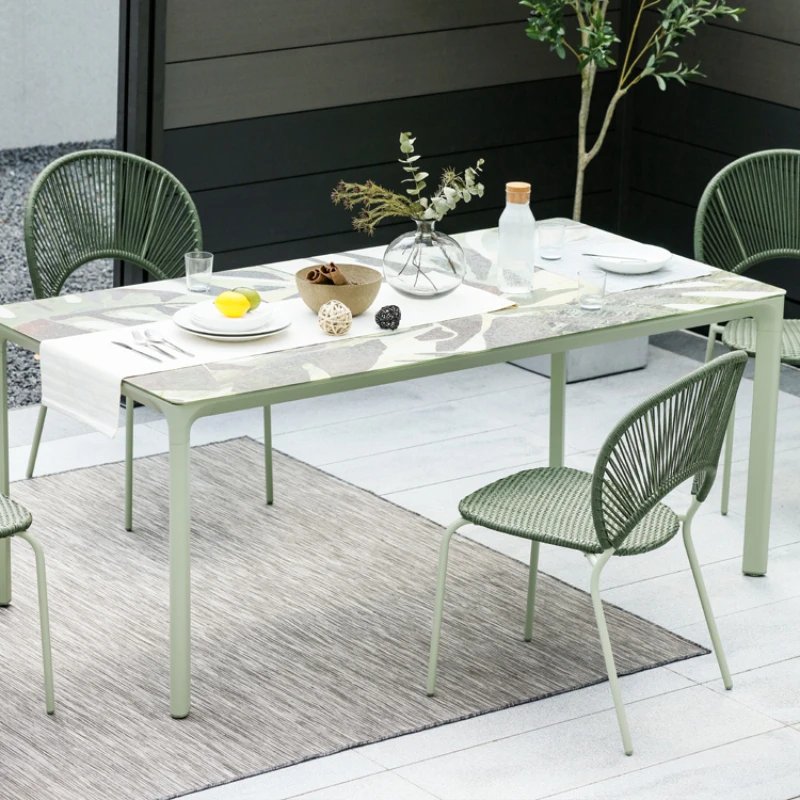 

Internet famous outdoor courtyard table and chair combination, outdoor villa, outdoor garden, home balcony, leisure dining table