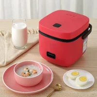 220V Mini Electric Cooking Machine, Single/Double Layer Hot Pot Rice Cooker Non-stick Pan 1