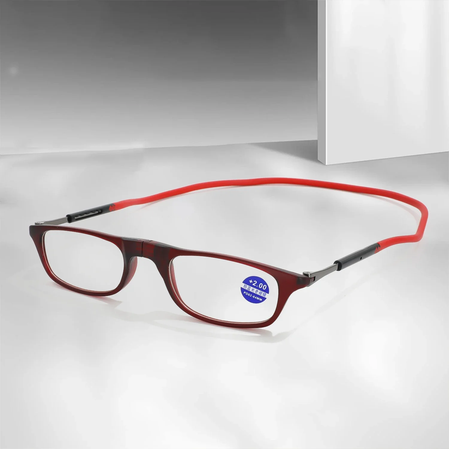 Hochwertige TR-Lesebrille mit magnetischer Absorption und hängendem Hals für Männer und Frauen, tragbare Magnet-Lesebrille – Detail 5