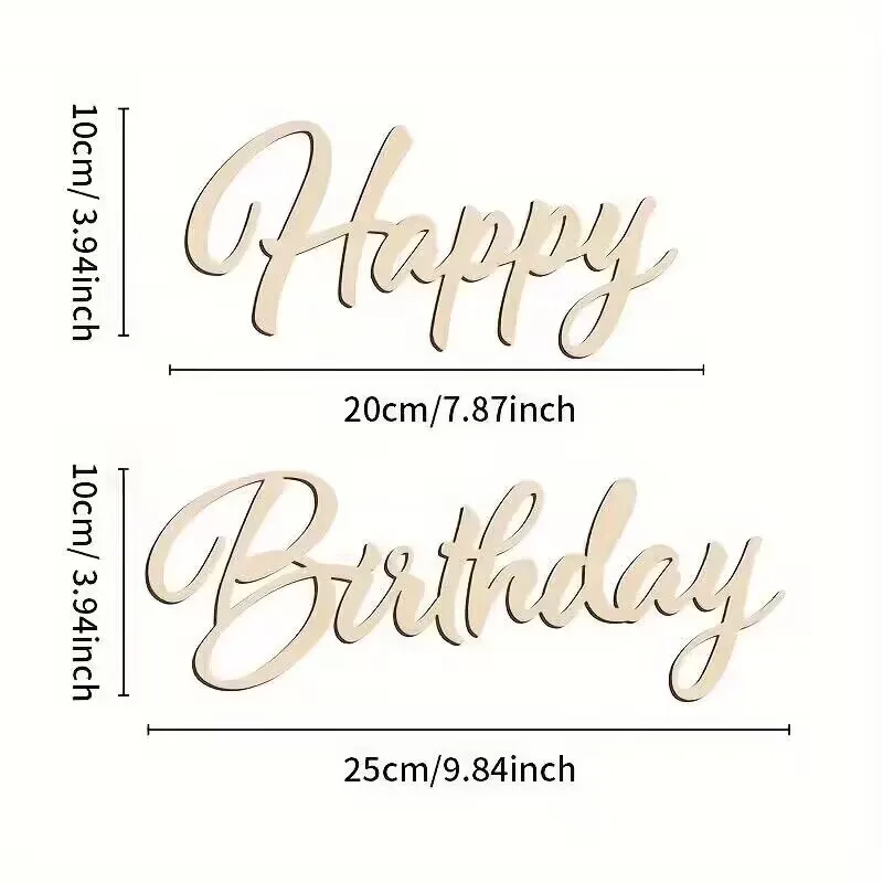 שלט יום הולדת עץ שמח סימן קיצוץ תלוית סמלים רקע תפאורה אביזרים קיר diy חדר אוכל רקע תפאורה מסיבה