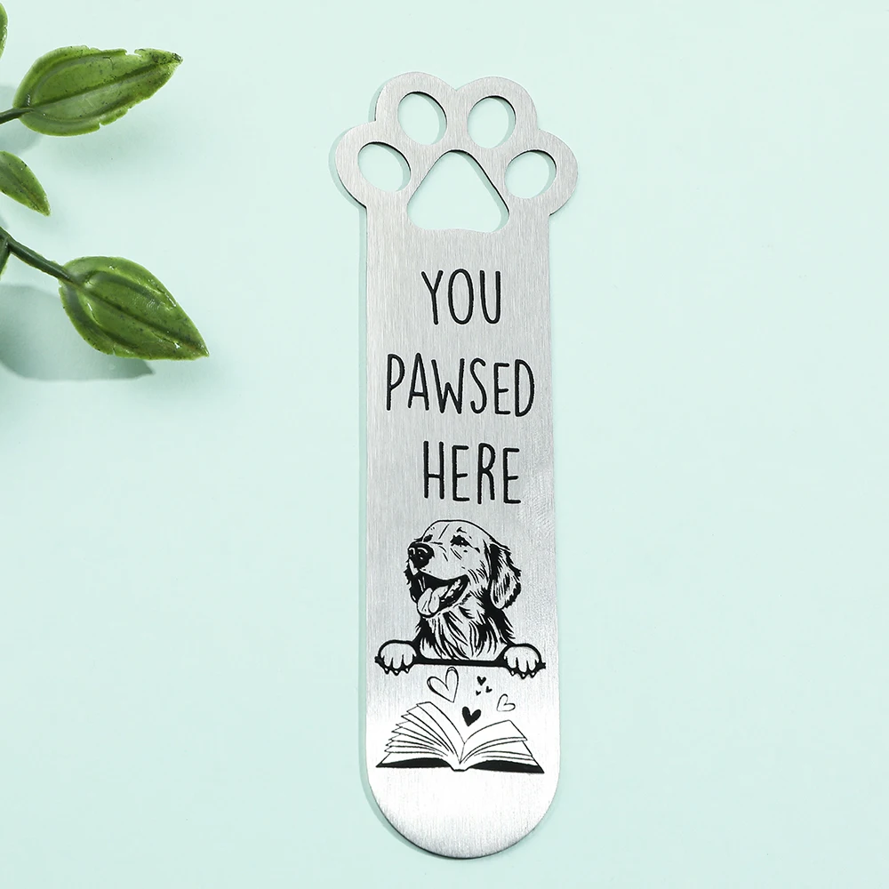 Pet Dog Bookmarks Funny Stainless Steel Bookmarks for Book Lovers Stationery for Dog Lovers Gifts Office Supplies Men Women