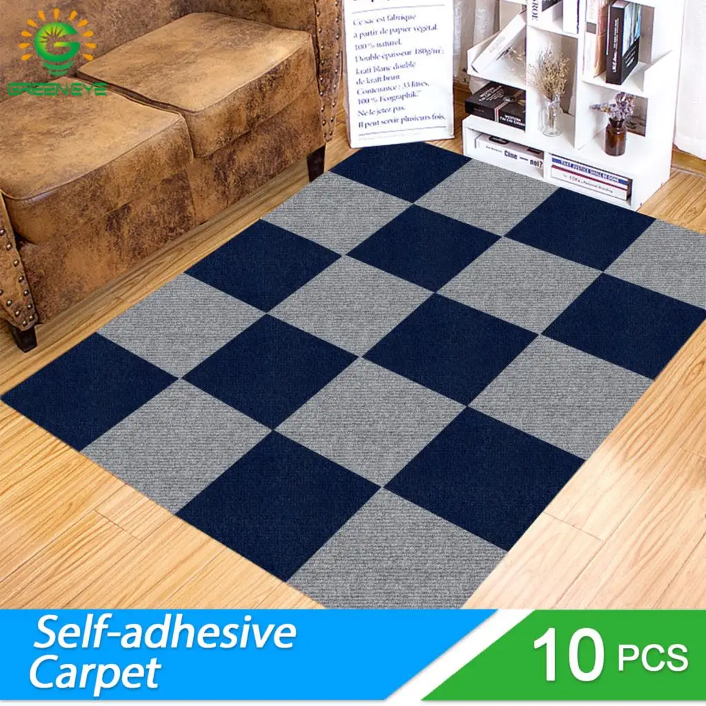

10pcs Carpet Floor Tiles Sticker Adhesive Stickers Carpet Peel And Stick Removable DIY Home Furnishings Indoor Room Carpets