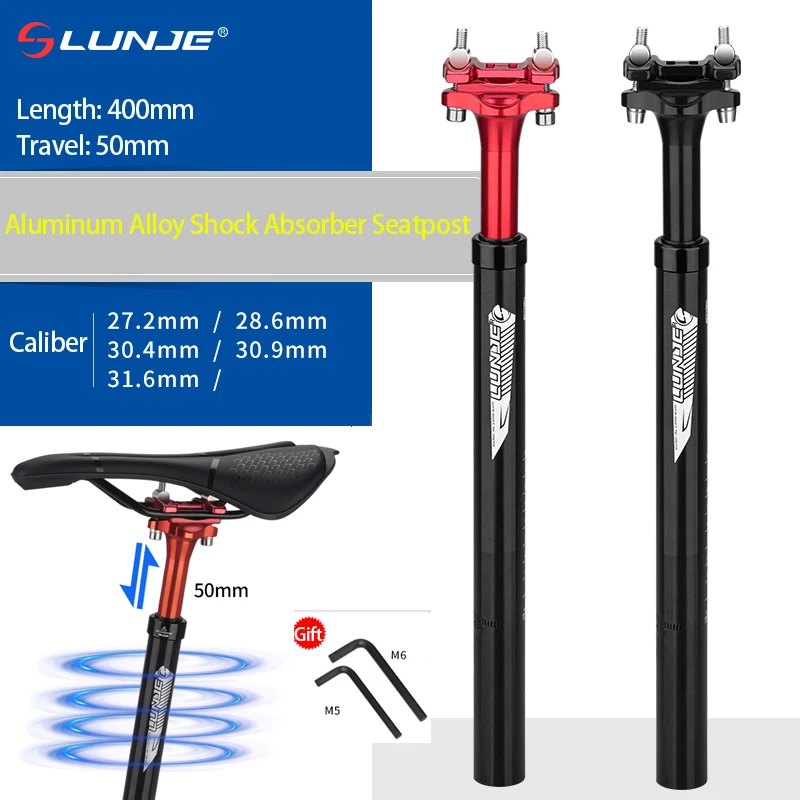 LUNJE MTB Shock Absorber Seatpost 27.2 30.9 31.6mm Aluminum Alloy
